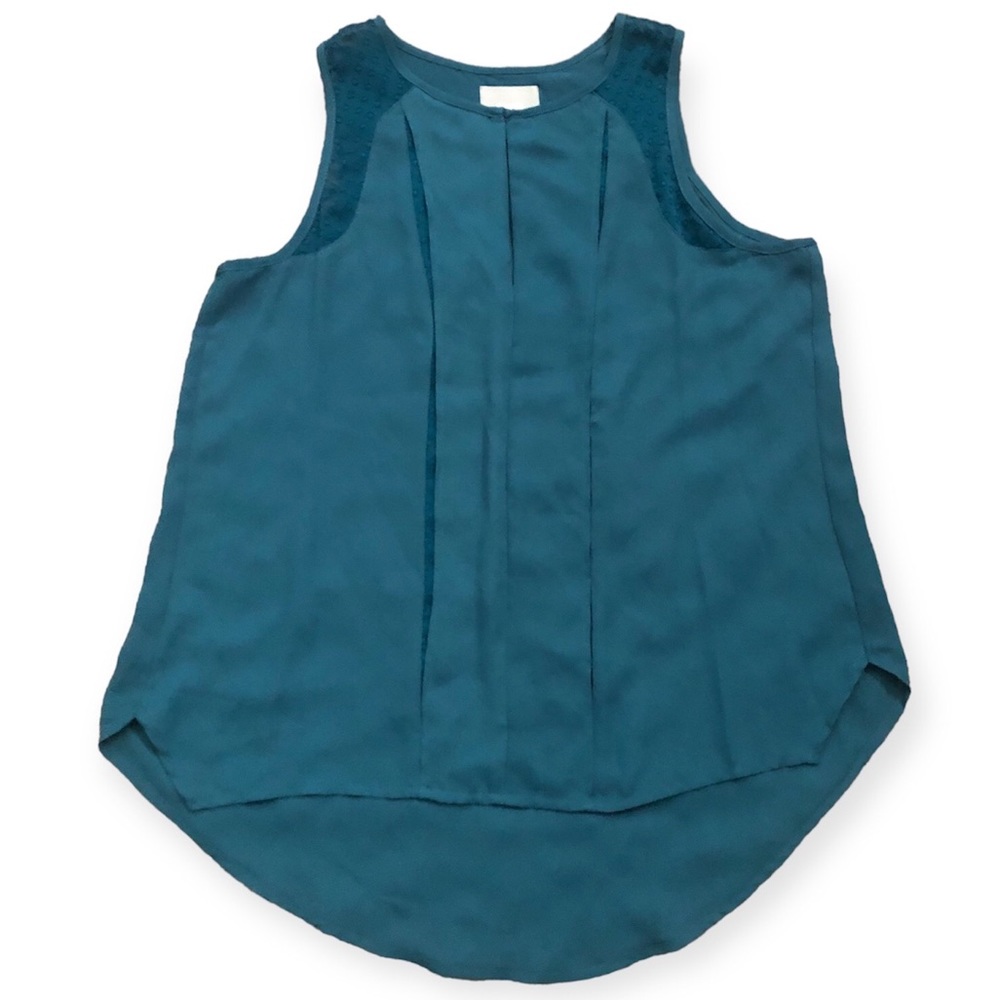 Maeve by Anthropologie Womens Tunic Tank Top Sheer Sleeveless Green Size 0